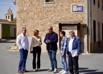 Instante de la visita a la localidad segoviana de Añe / DIPUTACIÓN