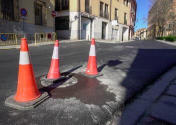Asfaltado de la calle San Agustín. / HÉCTOR CRIADO