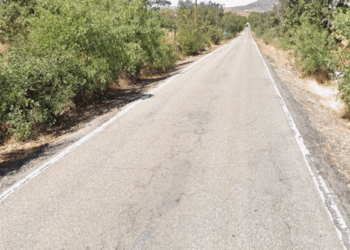 Un tramo de la vía afectada.