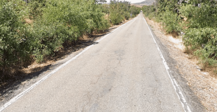 Un tramo de la vía afectada.