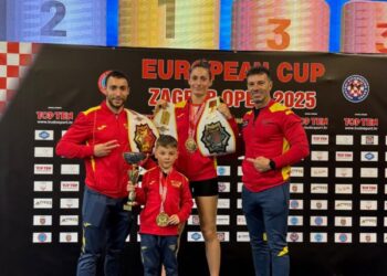 Delegación del club segoviano durante una cita en Croacia./CLUB VICTORIA