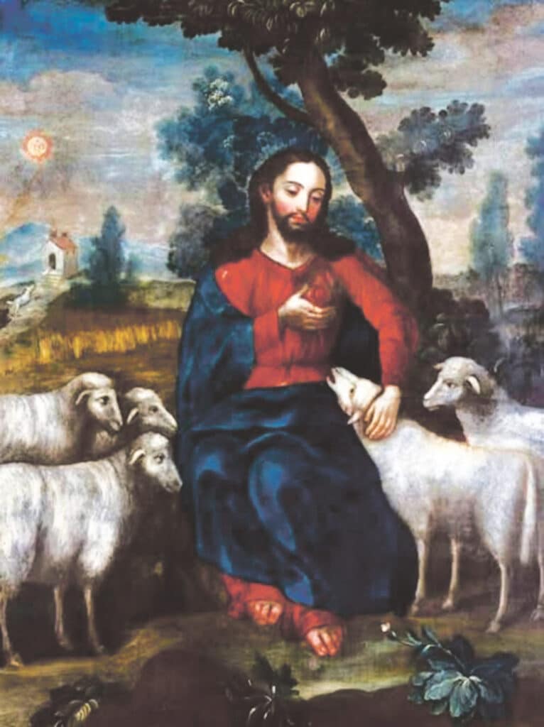 El Divino Pastor del pintor novohispano Miguel Cabrera web