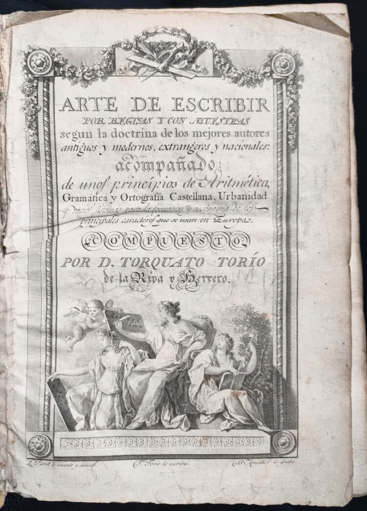 El arte de escribir por reglas y con muestras. Torío de la Riva