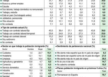 Encuesta sobre la situación de la población inmigrante en Castilla y León.