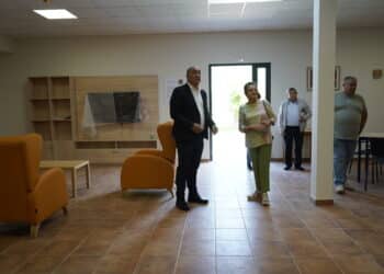 Instante de la visita a la localidad de Escalona del Prado / DIPUTACIÓN