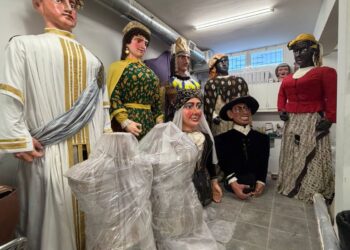 Los Gigantones de Segovia, en el taller de Reus (Tarragona). / Ayuntamiento de Segovia