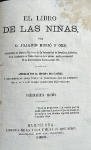El libro de las niñas. Joaquín Rubió y Ors