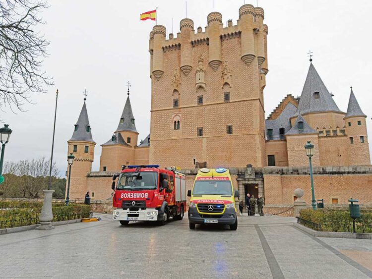 Simulacro de incendio en El Alcázar.