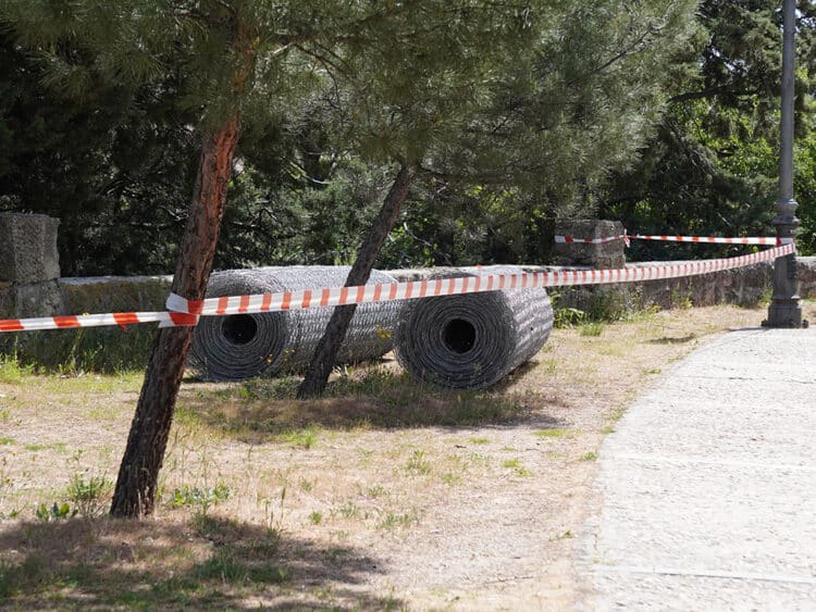 Inicio de las obras de estabilización de taludes en la Cuesta de los Hoyos. / ALEJANDRA SERNA
