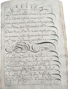 Muestra de escritura. Torio de la Riva