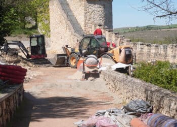 Obras en el Jardín de los Poetas. / Alejandra Serna