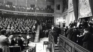 El Congreso de los Diputados, tras ser aprobada la Constitución de 1978.