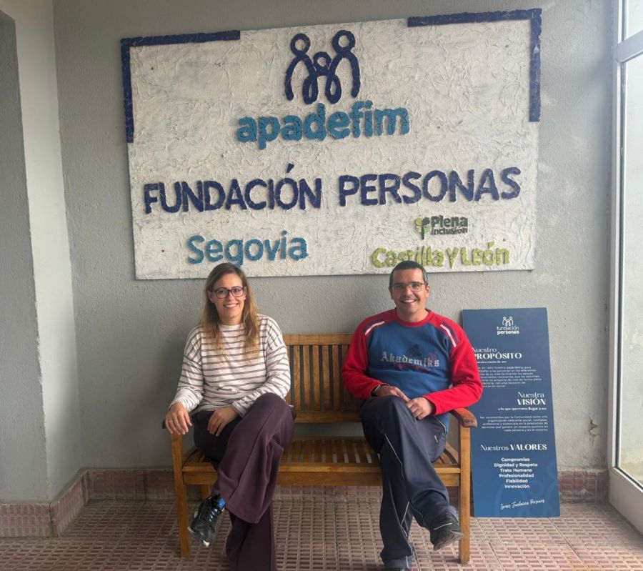 Natalia Cabrero y Pablo Acebes en Fundación Personas.