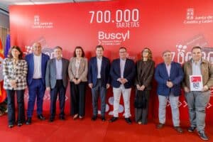 Acto conmemorativo del modelo del transporte de viajeros ‘Buscyl’ en Valverde del Majano - NACHO VALVERDE / ICAL