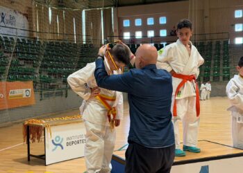 Entrega de medallas en la modalidad de judo. /DIPUTACIÓN
