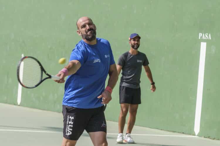 Un encuentro de frontenis durante la pasada edición del Torneo Interpueblos./DIPUTACIÓN