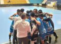 La plantilla del equipo segoviano antes de un encuentro del presente curso. /CD SAN CRISTÓBAL
