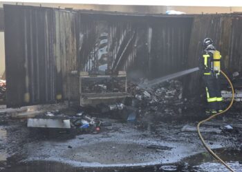 Interior de la nave donde se produjo el incendio. /AYUNTAMIENTO DE SEGOVIA