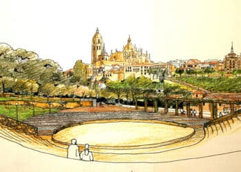 Propuesta de auditorio de IU en el Velódromo. / IU