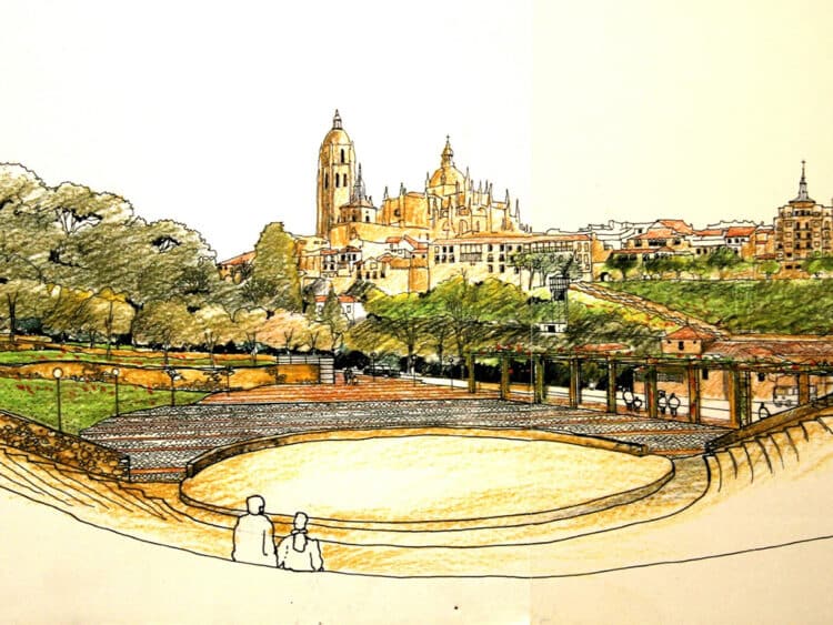 Propuesta de auditorio de IU en el Velódromo. / IU
