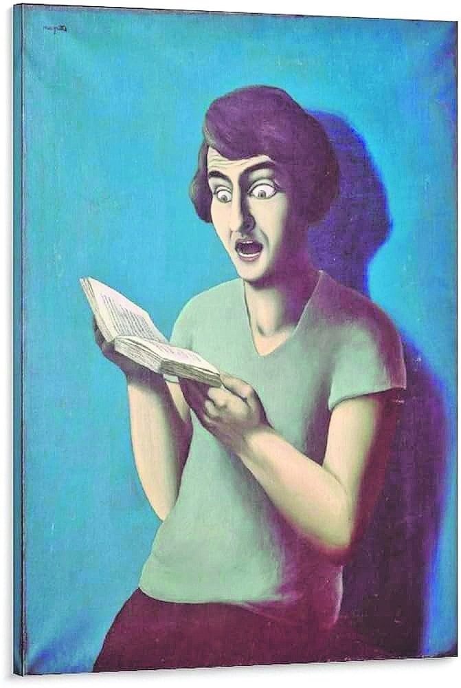 El lector subyugado. René Magritte, 1928.