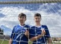 Jugadores del equipo segoviano en la campaña de inscripción./CD CUÉLLAR