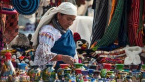 Mercado de la ciudad de Otavalo.