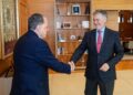 Primera reunión entre los presidentes de ambas instituciones, Mario Amilivia y Francisco Vázquez.