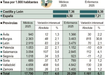 Profesionales sanitarios colegiados.