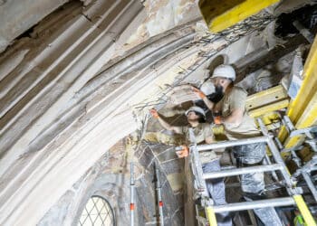 restauración integral de las bóvedas del Aula Magna. / ROBERTO ARRIBAS