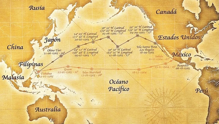 Ruta del Galeón de Manila.