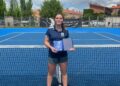 Valeria de Valeria de Pablo posa como subcampeona en Valladolid./ESPACIO TIERRA