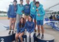 Delegación del club segoviano en el Autonómico de combinadas./SPORTING SEGOVIA