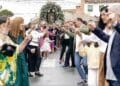 Los vecinos bailan jotas en honor de la Virgen de la Salud. / El Adelantado