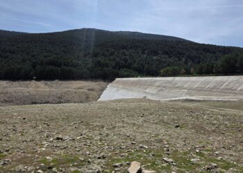 Vista del embalse con fecha del pasado 25 de mayo de 2026 / AYTO. EL ESPINAR