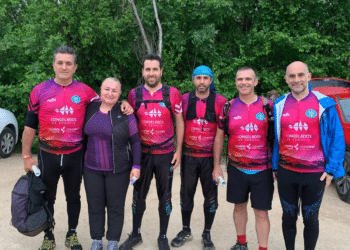 Parte de la delegación del club en el Monte de El Pardo./SEGOVIA ORIENTACIÓN