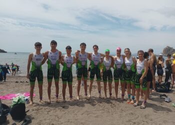 Delegación del club segoviano en la cita en Águilas./T. LACERTA