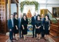 Los Mayordomos de 2026: César Arévalo, Gloria Rodríguez, F. Javier Arandilla, Cristina Pascual, Ignacio de Santos, María García, Miguel Arribas y Pilar Rubio. / Cedida Mayordomos