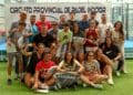 Foto de familia de los ganadores del Máster Final de pádel celebrado en Valverde del Majano./DIPUTACIÓN