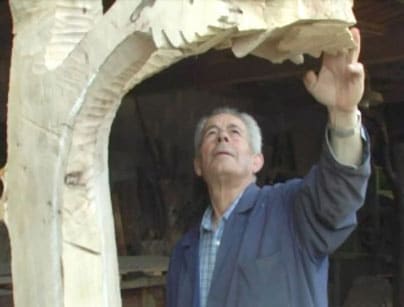 Ursicino Martínez, Ursi, en el taller.