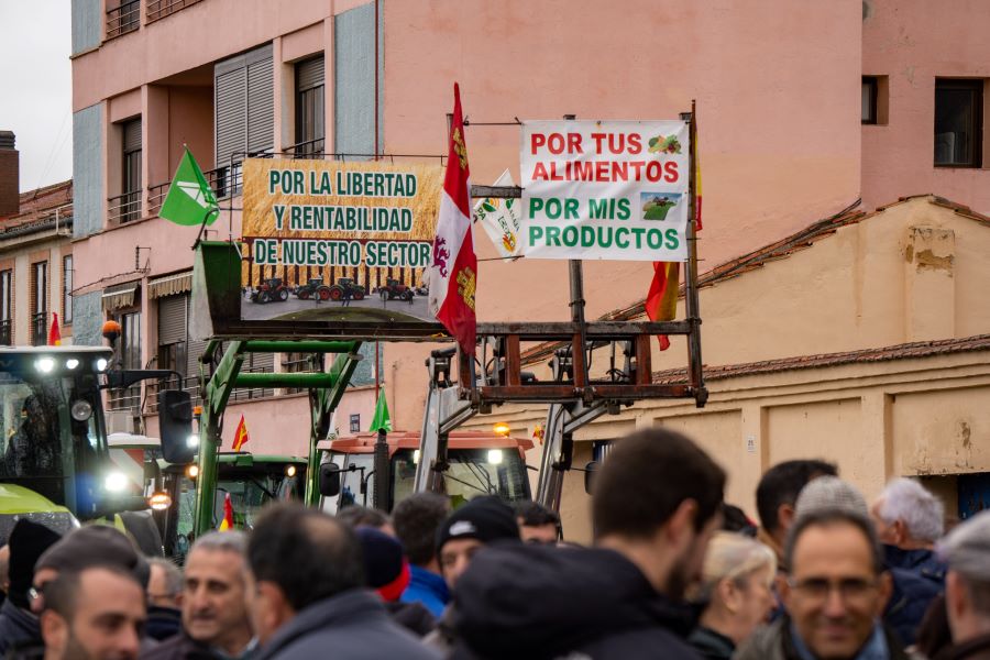 El campo segoviano salió a la calle como medida de protesta. 